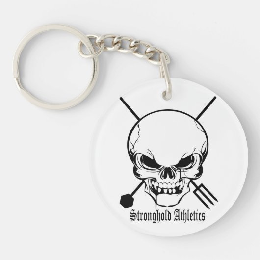 45#プレートが付いている円Keychain キーホルダー (正面)