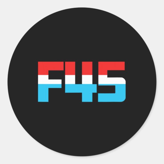 45!ミニマおもしろいリストアンチ切り札F45グラフィック ラウンドシール (正面)