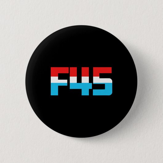 45!ミニマおもしろいリストアンチ切り札F45グラフィック 缶バッジ (正面)