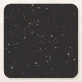 45,000を超える銀河系が見える空の部分。 スクエアペーパーコースター (正面)
