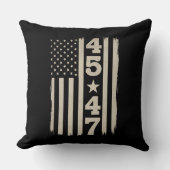 45 47トランプヴィンテージ米州旗47位大統領 クッション (正面)