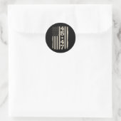 45 47トランプヴィンテージ米州旗47位大統領 ラウンドシール (バッグ)