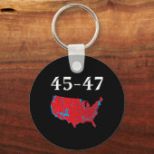 45 47トランプ選挙地図2024 キーホルダー (正面)