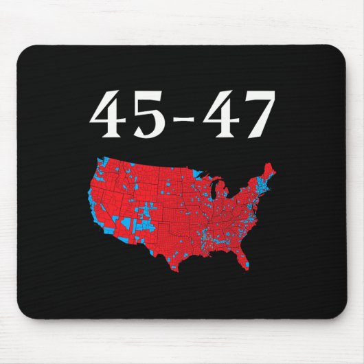 45 47トランプ選挙地図2024 マウスパッド (正面)