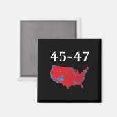 45 47トランプ選挙地図2024 マグネット (正面/裏面)
