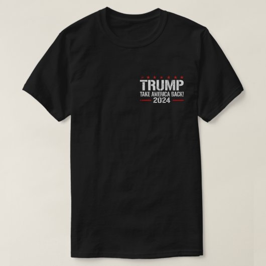 45 47トランプ2024アメリカ国旗のトランプおもしろいサポート Tシャツ (デザイン正面)