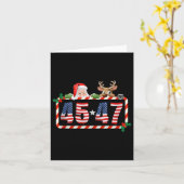 45 47トランプ2024クリスマス45と47サンタクロース カード (黄色い花)