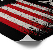 45 47トランプ2024米国国旗1 ポスター (角)