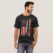45 47トランプ2024米国国旗Garbyge Vo Tシャツ (正面フル)
