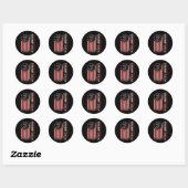 45 47トランプ2025米国国旗 ラウンドシール (シート)