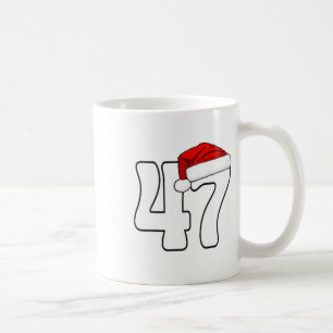 45 47ドナルドトランプ2024米国国旗サンタハッチ コーヒーマグカップ