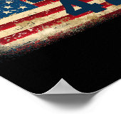 45 47ドナルドトランプ2024米国国旗 ポスター (角)