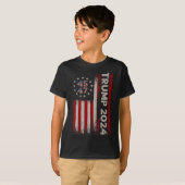 45 47ドナルド・トランプ2024米国国旗2024選挙 Tシャツ (正面フル)