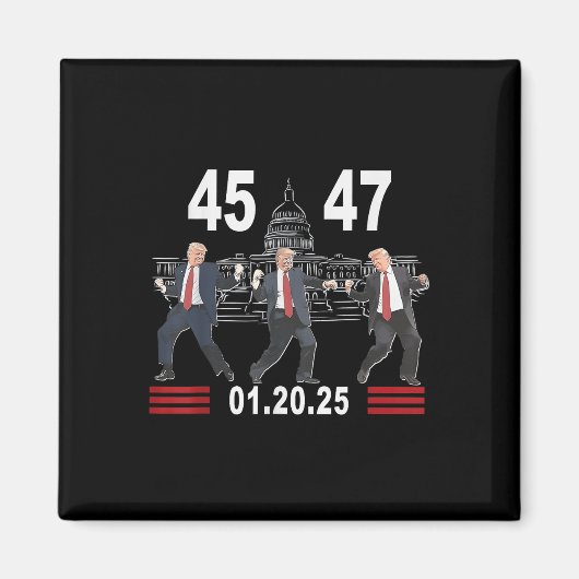 45 47大統領勝利ダンス就任式の日202 マグネット (正面)