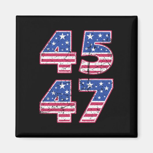 45 47愛国的な大統領トランプ氏が生涯に2回 マグネット (正面)