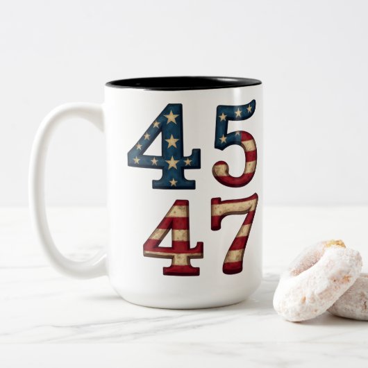 45-47社長トランプ ツートーンマグカップ (ドーナツ)