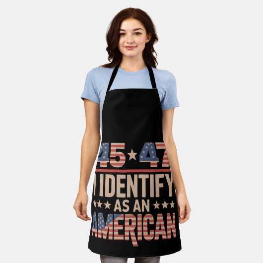 45 47私はアメリカのトランプ大統領を特定する エプロン (着用した状態)