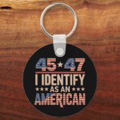 45 47私はアメリカのトランプ大統領を特定する キーホルダー (正面)