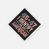 45 47私はアメリカのトランプ大統領を特定する スタンダードカクテルナプキン (角)