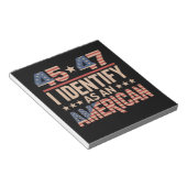 45 47私はアメリカのトランプ大統領を特定する ノートパッド (アングル)