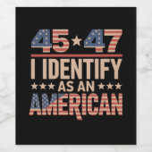 45 47私はアメリカのトランプ大統領を特定する ワインラベル (シングルラベル)