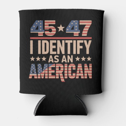 45 47私はアメリカのトランプ大統領を特定する 缶クーラー (正面)