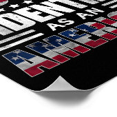 45 47私はアメリカ人として識別45 47 Trump Usa Fl ポスター (角)