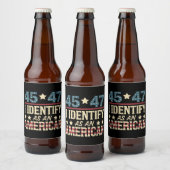 45 47私はアメリカ国旗のトランプヴィンテージとして識別 ビールラベル (ボトル)