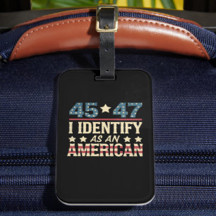 45 47私はアメリカ国旗のトランプヴィンテージとして識別 ラゲッジタグ
