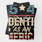 45 47私はアメリカ国旗のトランプヴィンテージとして識別 ラッピングペーパーシート (インサイチュ)