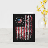 45 47米国国旗の大統領ドナルド カード (黄色い花)