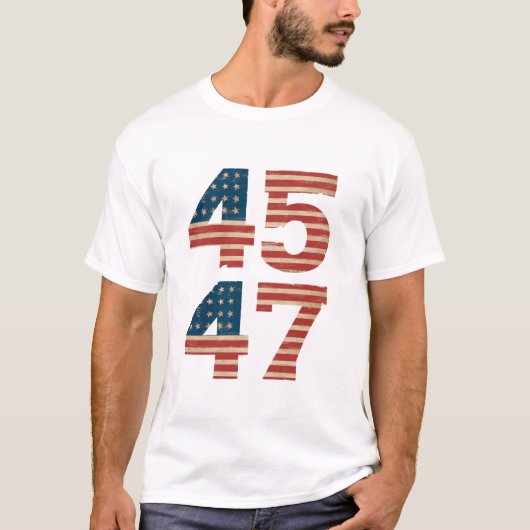 45 47 アメリカ国旗 Tシャツ (正面)