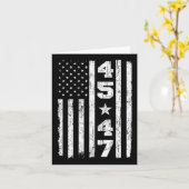 45 47 トランプ ヴィンテージ アメリカ国旗 2024 大統領選挙 カード (黄色い花)
