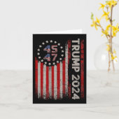 45 47 トランプ 2024 アメリカ国旗 カード (黄色い花)