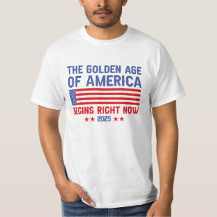 45 47 ドナルド・トランプ アメリカの黄金時代 2025 Tシャツ