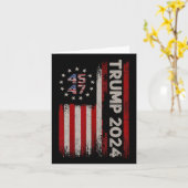 45 47 ドナルド・トランプ 2024 アメリカ国旗 2024 年選挙 カード (黄色い花)