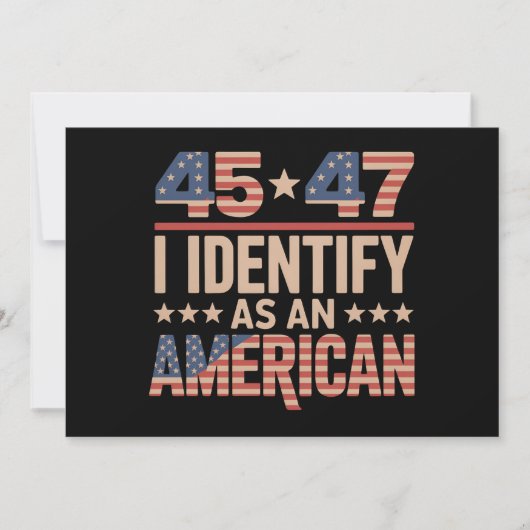 45 47 私はアメリカ人トランプ大統領と同一人物です 招待状 (正面)