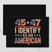 45 47 私はアメリカ人トランプ大統領と同一人物です 招待状 (正面/裏面)