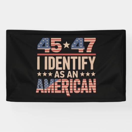 45 47 私はアメリカ人トランプ大統領と同一人物です 横断幕 (横)