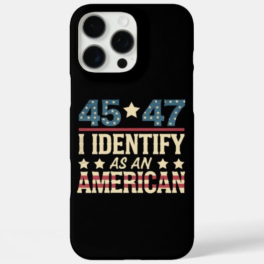 45 47 私はアメリカ国旗と同一視します トランプ ヴィンテージ Case-Mate iPhoneケース (裏面)