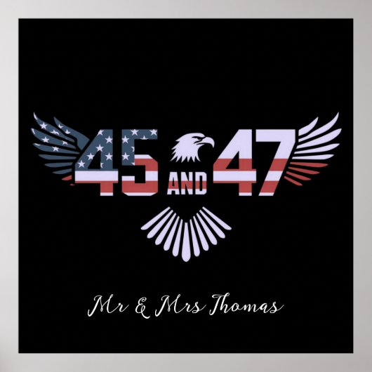 45-47 2024年の大統領トランプスホワイトハウスに復帰 ポスター (正面)