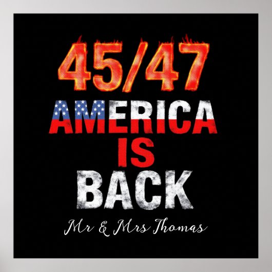 45/47 America is Back Show Your Americanプライド ポスター (正面)