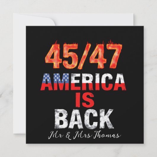 45/47 America is Back Show Your Americanプライド 招待状 (正面)