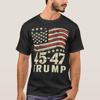 45 47 Usa Flag Trump Inauguration Day 2025 Tシャツ