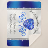 45,65パーソナライズされた周年結婚記念品 シェルパブランケット (正面)