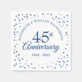 45+65周年記念ラブハートの紙吹雪 スタンダードカクテルナプキン (正面)