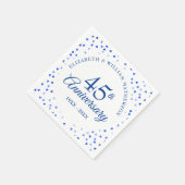 45+65周年記念ラブハートの紙吹雪 スタンダードカクテルナプキン (角)
