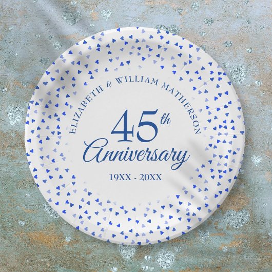 45+65周年記念ラブハートの紙吹雪 ペーパープレート