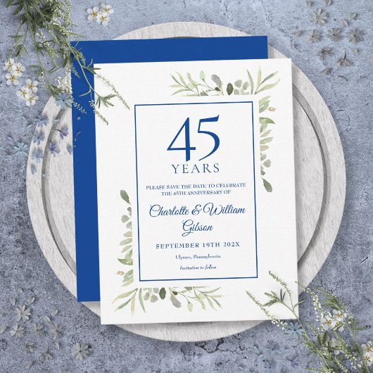 45+65周年記念日・結婚式の延期通知 案内ポストカード