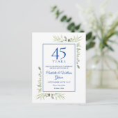 45+65周年記念日・結婚式の延期通知 案内ポストカード (スタンド正面)